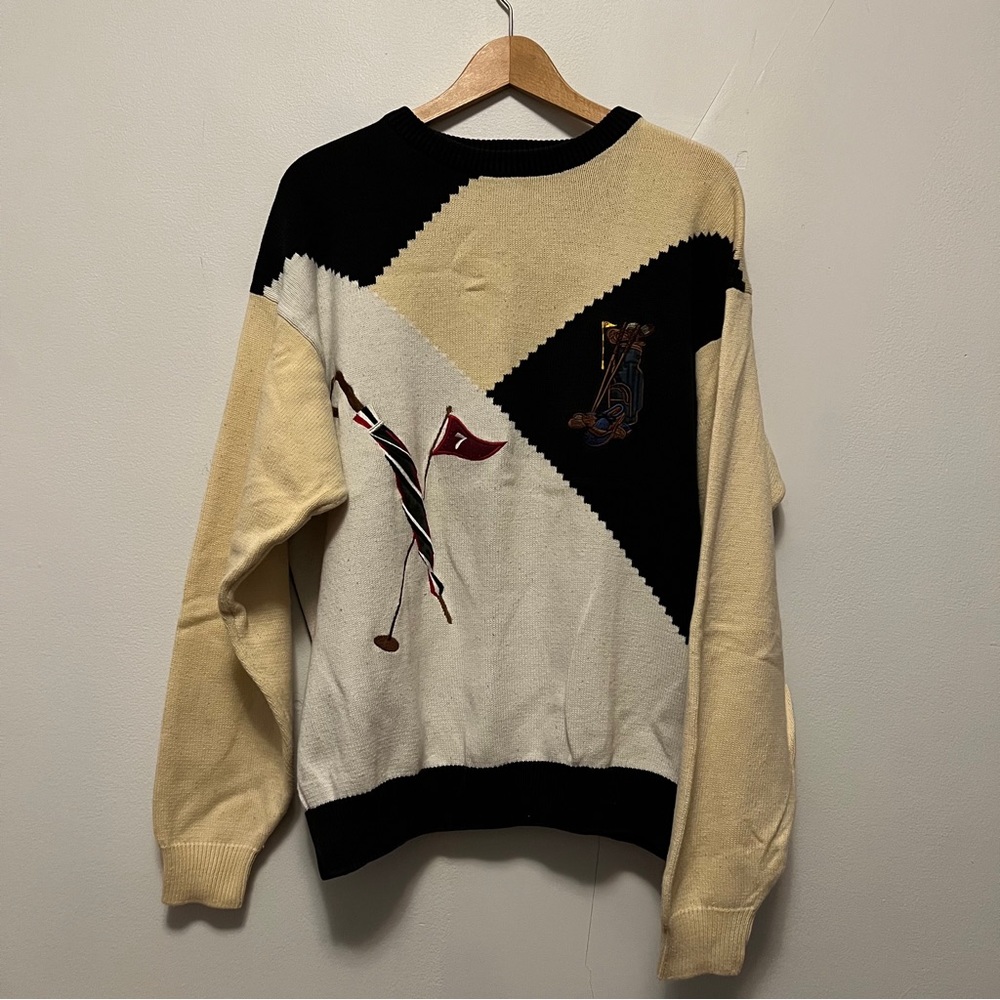 Vintage Grandpa‎ Sweater Gold Theme Size Large